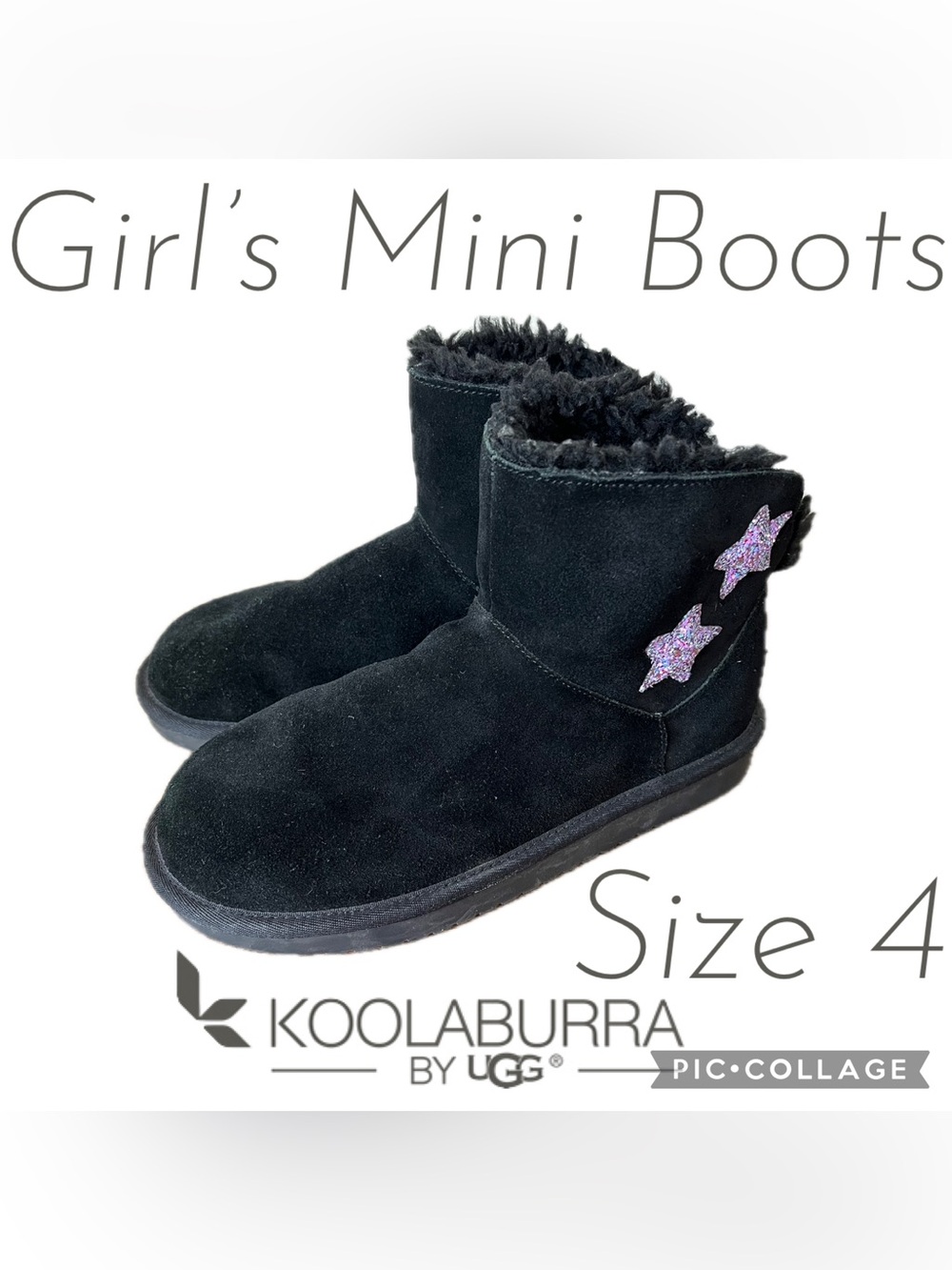 Kids Koolaburra Shoes Ugg Koolaburra Koola Star Mini Boots Girls Size 4